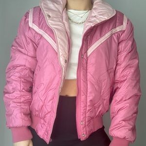 Vintage pink WHITE STAG bomber jacket